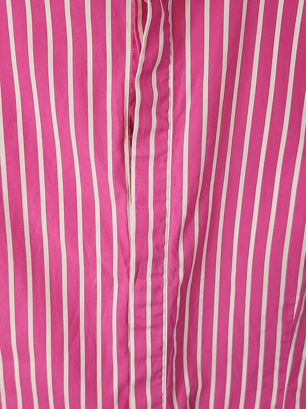 Ralph Lauren Pink Striped‎ 100% Cotton Puff Sleeved Button Front Blouse Classic - Picture 6 of 9